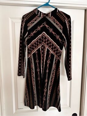 Free People ‘Stella’ Long Sleeve Patterned Dress